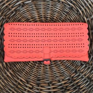 Bright coral American Eagle clutch